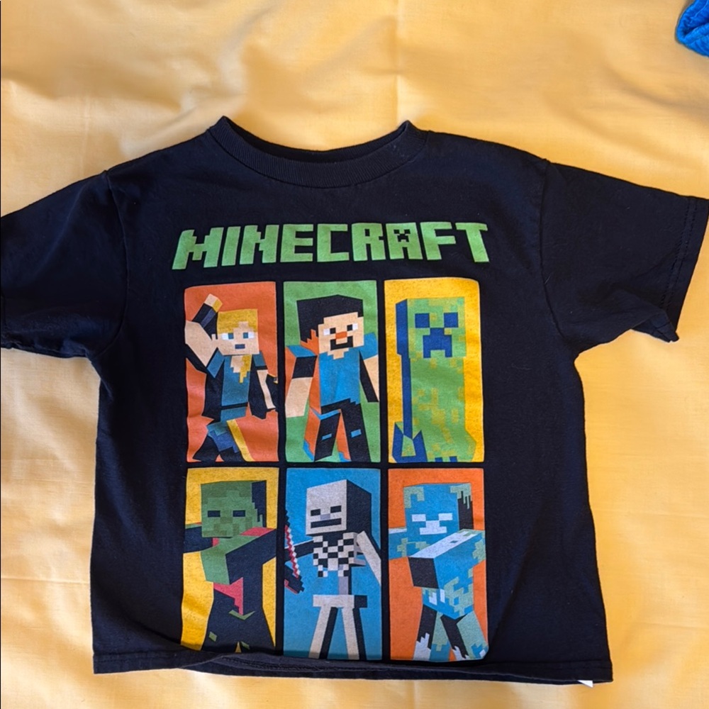 Kids MINECRAFT Short Sleeve Tee - Black